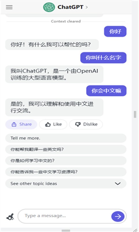 Chatgpt中文版截图2