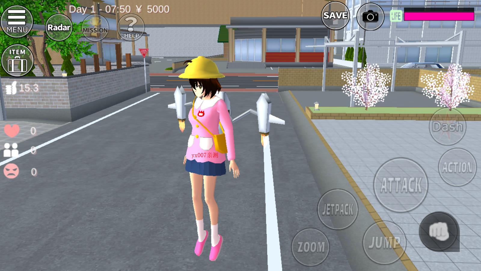 樱花校园模拟器英文版截图3
