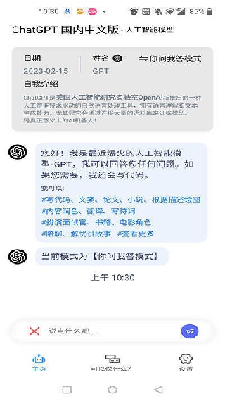ChatGPT中文免费版