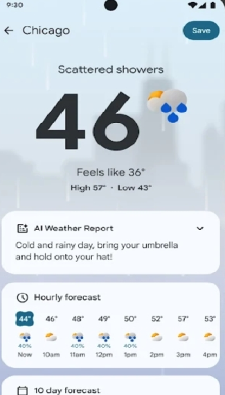 谷歌天气中文版