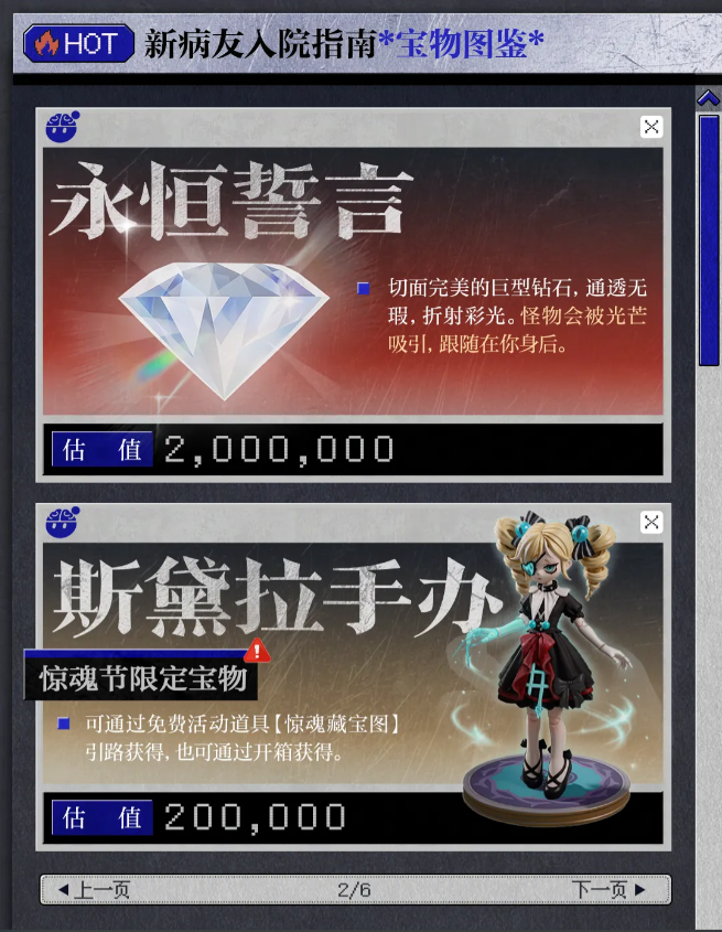 蛋仔派对怪蛋疯人院宝物图鉴大全